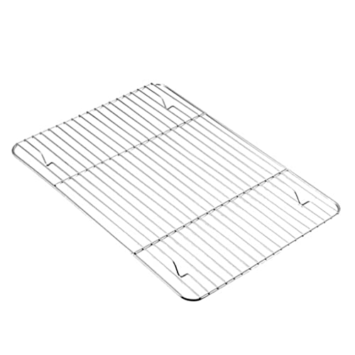 Rejilla de Malla de Alambre para Barbacoa, de Acero Inoxidable, de Metal, para Asar, Hornear, Asar, Rectangular, 48 x 32 cm