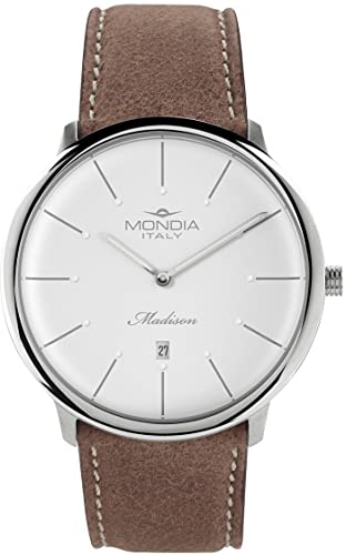 MONDIA Italy Madisson Reloj para Hombre Analógico de Cuarzo japonés con Brazalete de Piel de Vaca MI752-1CP