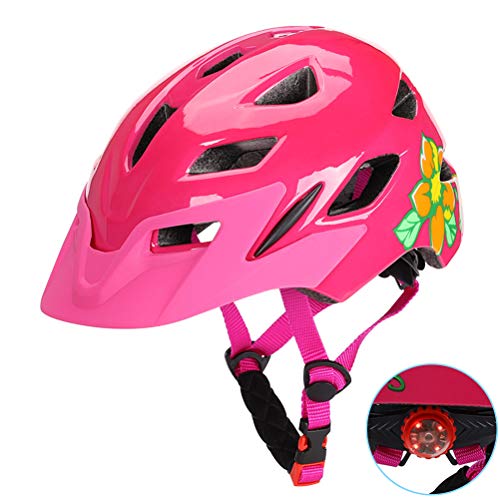 Fahrrad Helme für Kinder Kinder Jugendliche verstellbar Multisport Helm mit Warnung Schwanz Licht abnehmbar Visier
