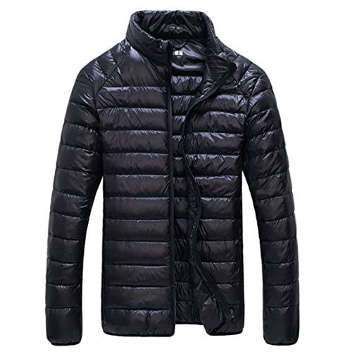 Veste d'hiver homme 90% duvet de canard blanc haut de gamme noir taille L