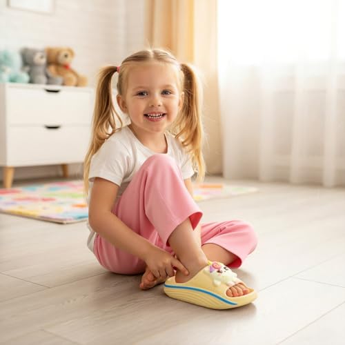 Image of Kids Cloud Slides Boys Girls Slides Non-slip Summer Beach Pool Shoes EVA Girls Everday Slip on Slide Sandals Garden Slippers Bathroom Shower Shoes