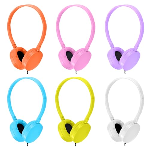 XOSDA Kids Headphones Bulk 6 Pack for Classroom School, Student On Ear Wired Headphones with 3.5mm Jack for Children Boys Girls Adults XOSDA Kids Headphones Bulk 6 Pack for Classroom School, Student On Ear Wired Headphones with 3.5mm Jack for Children Boys Girls Adults