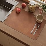 Vinyl Placemats Set of 6-12x17 Inch - Heat Resistant Washable Place Mats Waterproof Non-Slip Wipeable Table Mats for Dining Table Decor, Indoor/Outdoor Plastic Mat