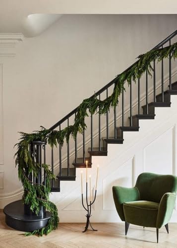 Afloral Real Touch Norfolk Pine Entry/Staircase Garland - 180' Long