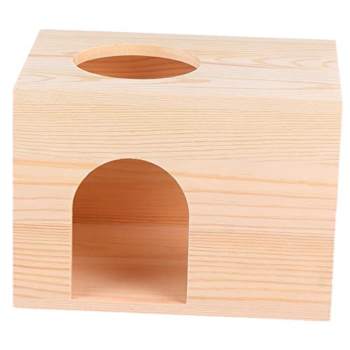 Gogogmee Maison Alimentation pour Petits Animaux Bois Refuge Confortable pour Cobayes Et Écureuils Léger Et Portable Design Respirant pour Rongeurs