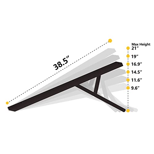 Adjustable Dog Ramp With Rails Wooden Pet Ramp For Small Animals Pet Gear With Paw Traction Mat Non-Slip Pet Stair For Couch Sofa Car Folding Safety Ramp Cat Step 8.5” To 21” Up To 110Lb #TOP1