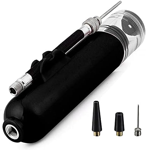 Pequeña bomba de bola de doble acción, bomba de aire manual para pelotas inflables, perfecta para baloncesto, voleibol, fútbol y fútbol. Viene con 1