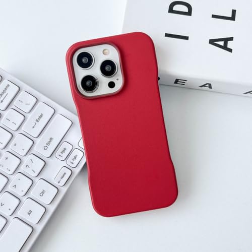 Étui en cuir de qualité pour iPhone 14 Pro Max Coque rouge luxe
