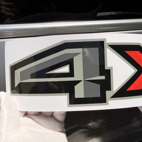 Image of GOLD HOOK 4x4 Bedside Decals, Black Red Diamond, Set of 2 | Compatible with Ford F-150 2004-2008, Diamond Series