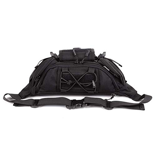 CREATOR Tactical Waist Pack Military Fanny Pack Outdoor Army Waist Bag Large Waist Pack for Daily Life Cycling Camping Hiking Hunting Fishing Black - Thumbnail 3