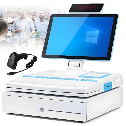Caja registradora táctil de 15,6" inteligente para restauración y tiendas blanca 2