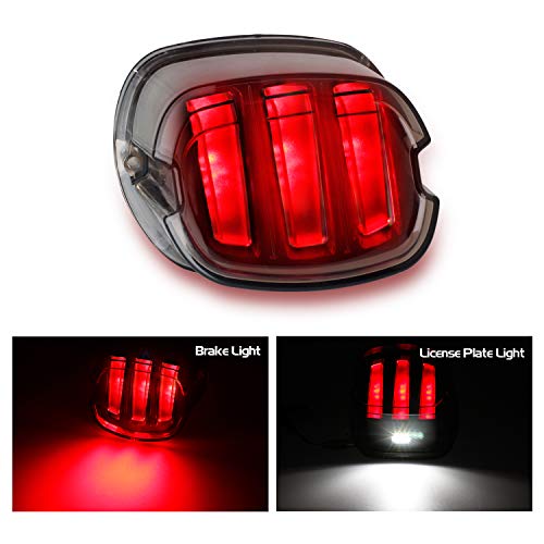 Image of NTHREEAUTO LED Tail Lights, Smoked Low Profile Brake Running Taillight