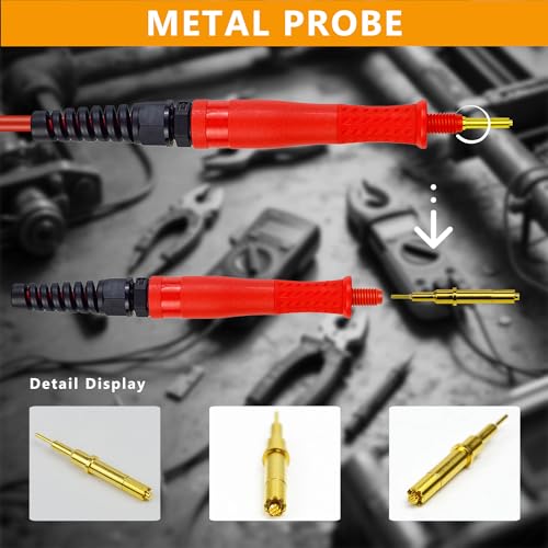 Image of ZIBOO L2010 Pin Type 4 Terminal Probe Compatible with Hioki BT3554,BT3554-01 Battery HiTester,Handheld Battery Tester, Replaceable Probe Tip