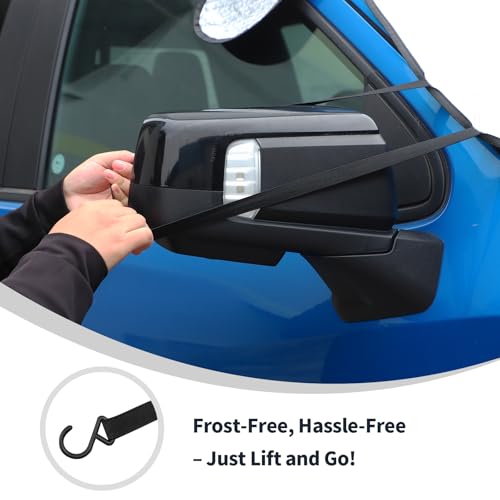 Image of Linskip Winter-Ready Universal Windshield Snow Cover - Wiper Protection & Frost-Free Clarity, Fits Cars, Trucks, and SUVs, Taffeta Cotton Fabric | Exterior Accessories