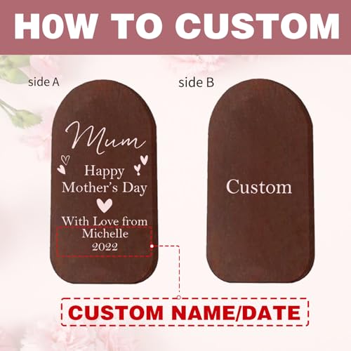Image of ASTARIN Personalized Wind Chime from Son Daughter Deep Tone Wind Chimes, Custom Wind Chimes Gift for Mom Grandma Wife, Outdoor Garden Decoration, 26in 36in