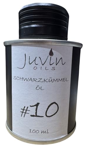 JUVIN #10 Aceite de comino negro, 100 ml, en lata de hojalata, puro y sin tratar