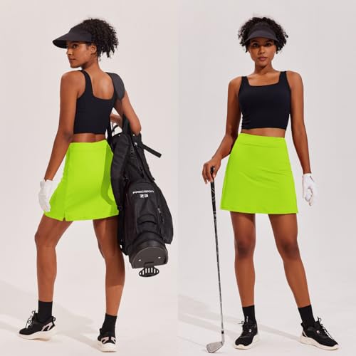 Image of Ekouaer 16 inch Golf Skorts for Woman with Inner Pockets Silicone Grippers Tennis Skirt Quick Dry Athletic Pickleball Skort