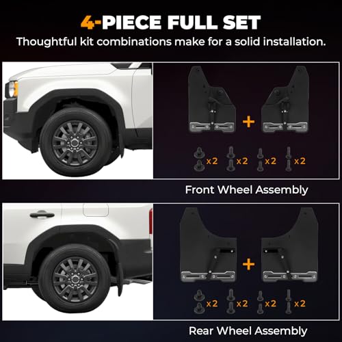 Image of Mud Flaps Mudguard for 2024 2025 To-y-0t-a Land Cruiser 250 1958 Prado Lc250 J250 Cover Fender Mudflaps Wing Splash Guards Mud Flaps
