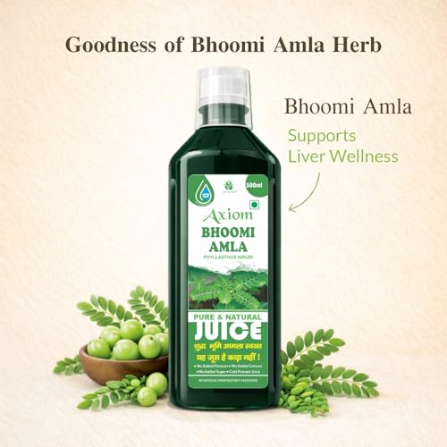 Image of Axiom Ayurveda Bhoomi Amla Juice - 500 ml | Natural liver detoxifier | Strengthens the digestive system | Rich Supplement with Pure Bhumi Amla Herbs