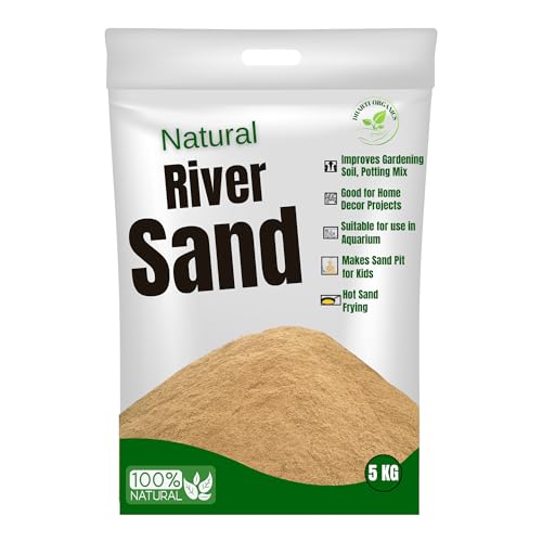 Image of Organic Natural River Sand for Plants Gardening | River Sand for Aquarium | River Sand for Kids Play |Pure Organic Plants Soil Mix Additive Adenium Cactus Succulent Bonsai| Home Decor Sand (20)