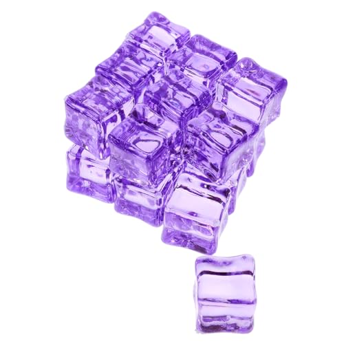 Accesorios de plástico transparente tipo cubitos de hielo reutilizables para decoración 2
