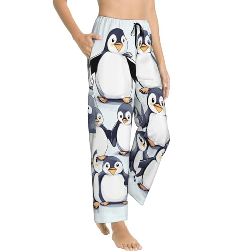 Pantalon de pyjama en polyester doux femme ample imprimé