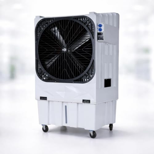 Image of 200 Desert Air Cooler Commercial 3000 Sqft | 13000 m /h Airflow | 30 Inch Fan | 100mm Honeycomb Pads | 500W High Performance Cooler for Large Rooms, Halls, Warehouses & Outdoor Use (White)
