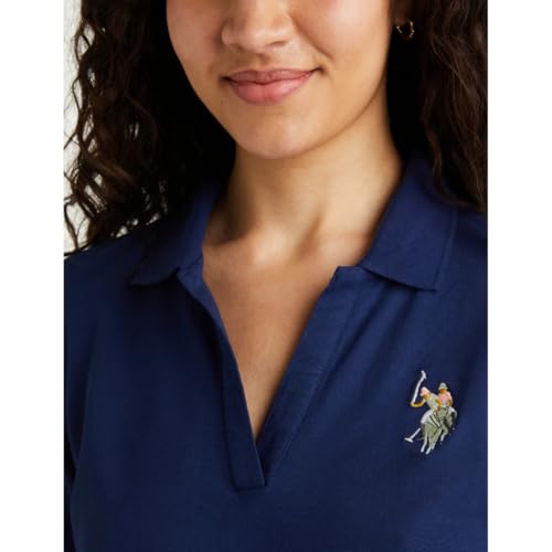 Image of U.S. Polo ASSN. Women's Cotton Solid Loose Fit Polo Shirt