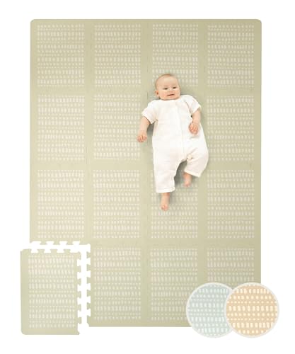 Alfombra Puzzle Suelo Bebe 1,7x1,2m Bosque – 16 XL-Placas de 60x60cm Esterilla & Suave Alfombra Juegos Bebes Acolchada – Libre de Tóxicos, Sin Olor, Fácil de Limpiar