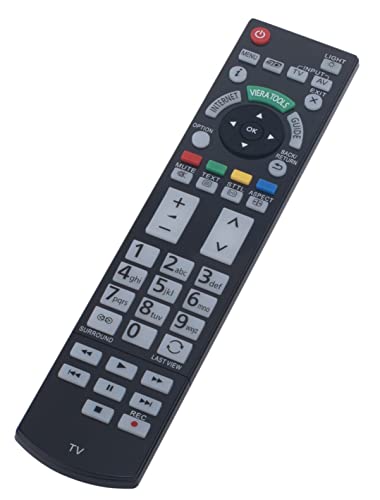 VINABTY Replacement Remote N2QAYB000715 Suitable for PANASONIC Viera TV TX-P65ST50J TX-P65ST50Y TX-P65STW50 TX-P65VT50B TX-P65VT50E TX-P65VT50J TX-P65VT50T TX-P65VT50Y TX-PR42GT50 TX-PRST50 - Image 2