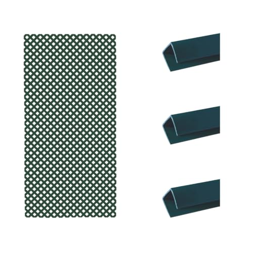 Pack INSTALACIÓN CELOSÍA PVC 18 MM + 3 PERFILES Verde 1X2 M