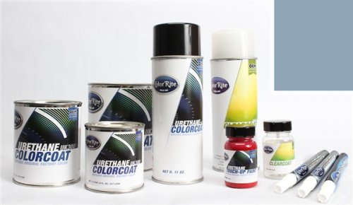 Colorrite Aerosol Automotive Touch-Up Paint For Ford Taurus - Light Denim Blue Metallic Clearcoat K1/M6815 - All-Inclusive Package #TOP4
