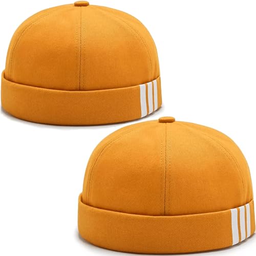 Image of Dome Brimless Hats for Women Men Beanie Docker Cap Sailor Skull Cap