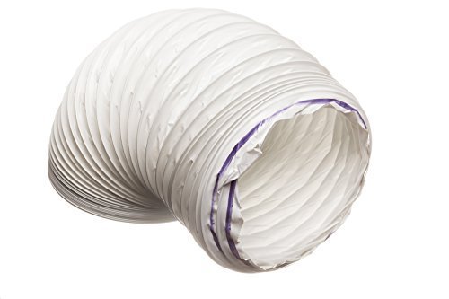 6 metre PVC (Plastic) Flexible White Ducting, Condenser Tumble Dryer Ventilation Cooker Hood Venting Hose 152mm Diameter for 150mm Ducting