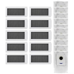 Roboter-Staubsauger und Beutel, für X5 und X5 Pro, für HEPA-Filter mit auslaufsicheren Staubbeuteln, Haustierhaar-Sammlungs-Ersa... (2 x 10 Stück)