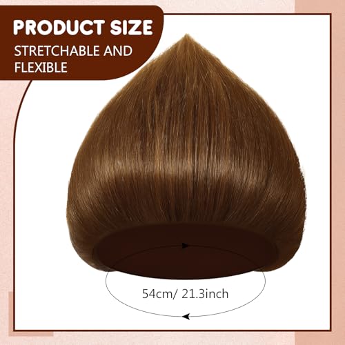 Image of Geyoga 1 Pcs Funny Wig Crazy Hair for Halloween Party,Brown | Funny Colorful Wig Adults Use, Unisex Funky Hairband, Halloween Mardi Gras Cosplay Costume Party Accessories