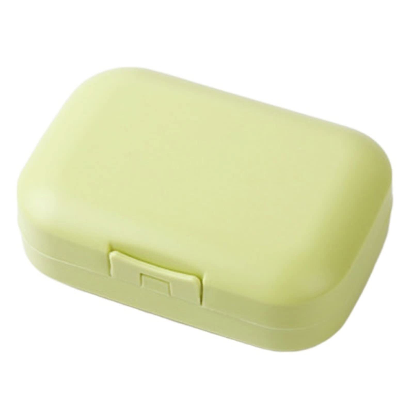 JINGYAN Soap Dishes Soap Box Case Dishes Waterproof Leakproof Cover Bathroom Accessories Toilet Laundry(Yellow)