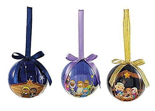 Christian Brands Children's Decoupage Ornament Assortment (3 Asst) - 24/pk