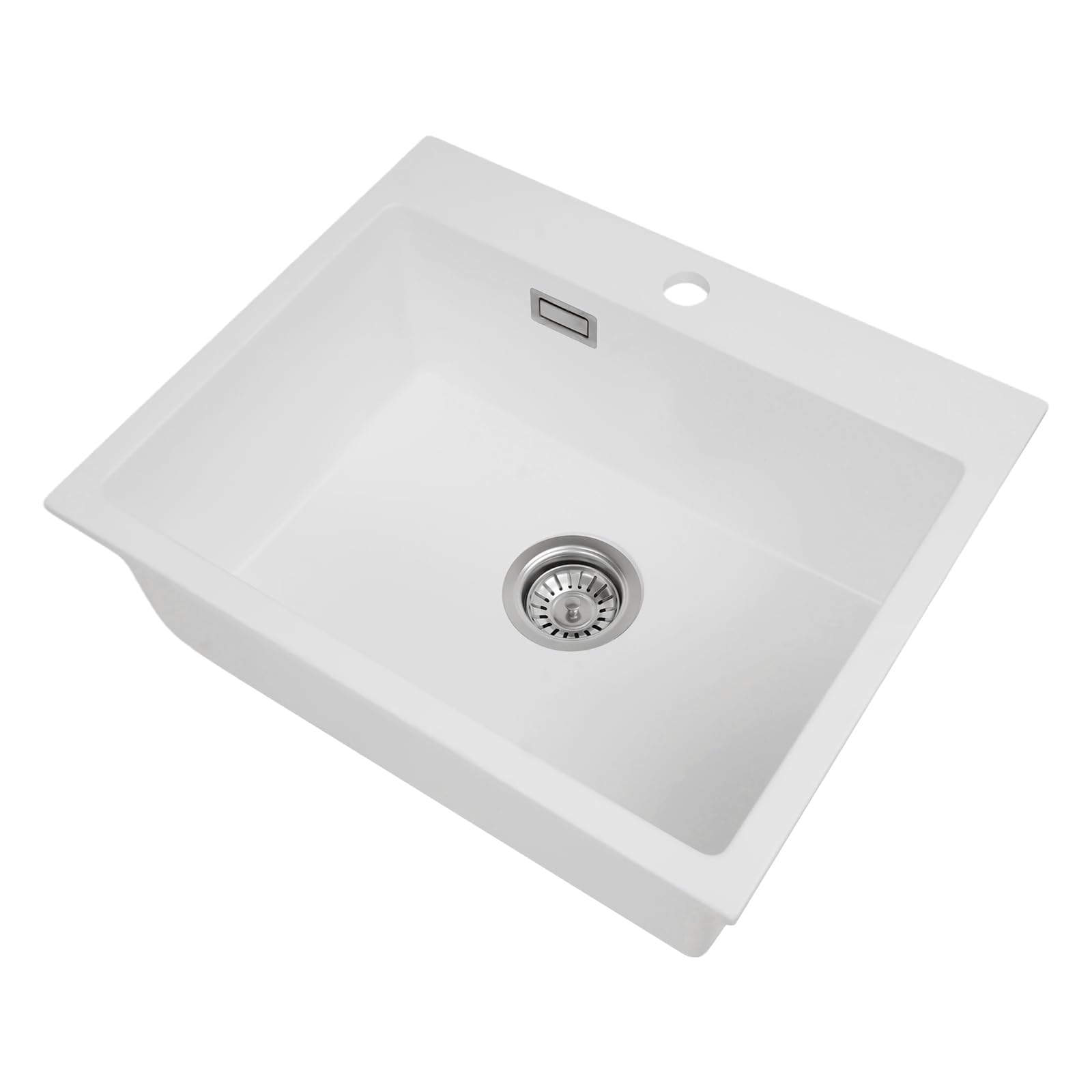 Évier de cuisine grand bol simple inox 77 cm anti-condensation et passoire