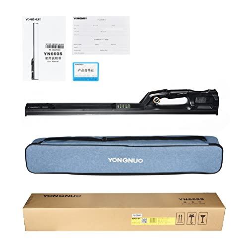 Image of YONGNUO YN660S Handheld LED Video Light Wand Stick 60W CRI95 Adjustable 3200-5600K, 21430Lux@0.3m, 12 Light Effects for YouTube Video Recording, Studio Shooting, Live Streaming