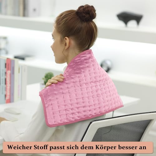 Heizkissen, Wärmekissen für trockene und feuchte, Wärmekissen für Rücken Nacken Schulter Bauch weiche Flanelloberfläche (30 X 60 cm)