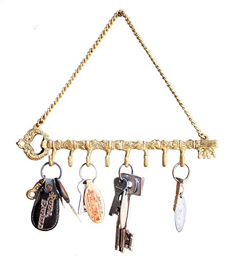 StonKraft Brass Key Holder, Wall Key Hook, 12