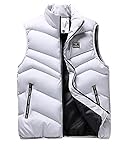  Homme Loisirs sans Manches Doudoune Ultra Légère Veste Manteau Gilet d\'hiver Gris M