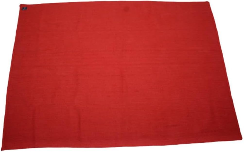 Hand Braided Natural Cotton Square Red Rug/Rugs for Bedroom