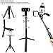 eDealz Selfie Stick Tripod Vlogging Kit for All Smartphones iPhone, Android w/LED Light, Rotating Phone Mount, Microphone, Bluetooth Remote, Hard Case for Live Stream, YouTube, Instagram TikTok