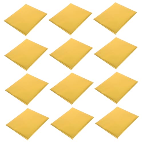 UKCOCO 100 Piezas Envoltorios De Chocolate Papel De Envoltorios De De Aluminio Envolturas De Chocolate De Aluminio Golden Papel De Aluminio