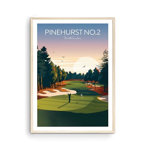 Nationcog US Open Pinehurst No.2 Golf Print 20x30