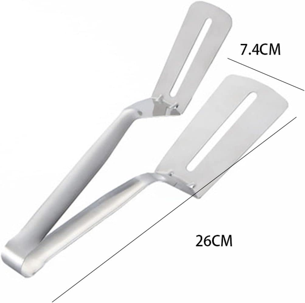 ACiyD Pinza de Pala para freír de Acero Inoxidable de Grado alimenticio, Pinza Multifuncional para Carne, Barbacoa, freír Pescado, espátula, Pinzas para Pan, 1 ud.
