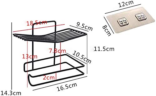 Wosta 2PCS Tissue Paper Holder Shower Caddy Adhesive Bathroom Stainless Steel Shelves Floating Shelves for Kitchen,Bathroom Organizer,Decor 1