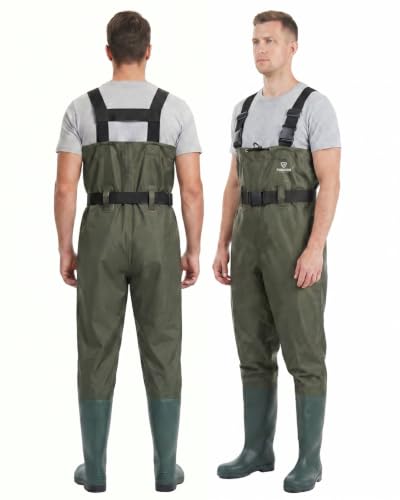 Image of FISHINGSIR Waders for Men Waterproof Women Fishing Chest Wader with Boots